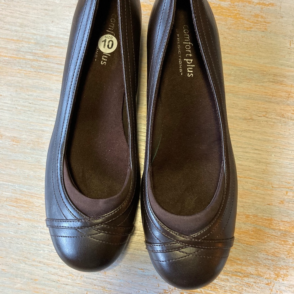 Comfort Plus by Predictions Chocolate Brown Dress Shoes Size 10